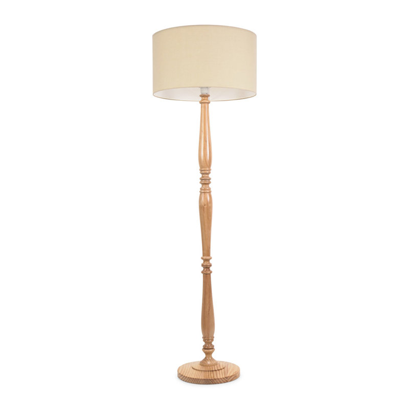 Arialdo 157cm Traditional Floor Lamp, Natural, Light Wood