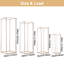 4Pcs High Wedding Flower Stand with Acrylic Laminate, Clear Flower Stand Column Geometric Floral Vase Elegant Display Holder for Birthday Party Wedding Table Decorations-935951304