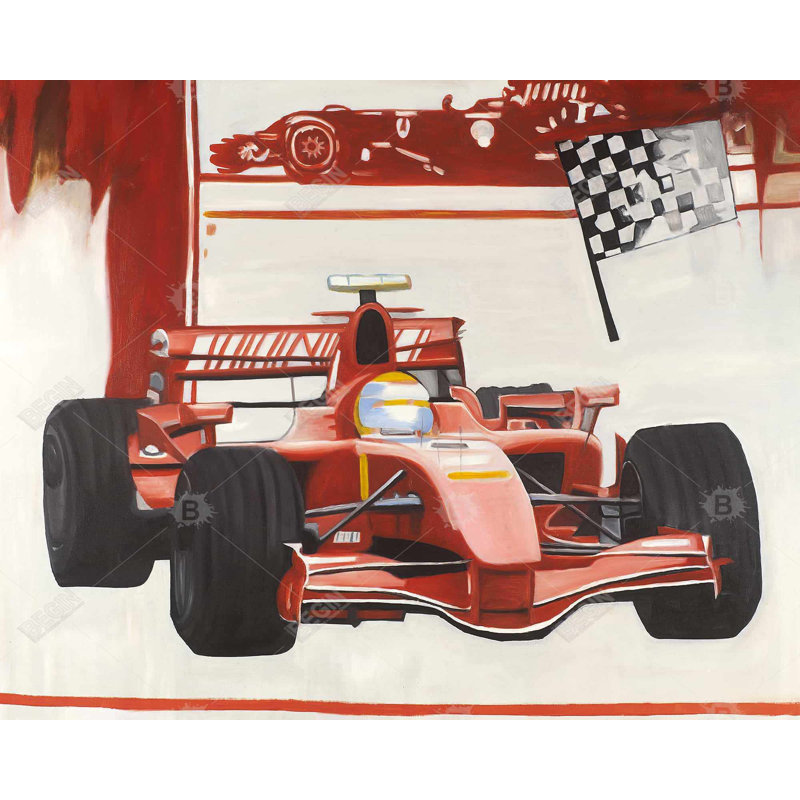 «Formule 1 Car - Red Man», art sur toile pour la décoration intérieure