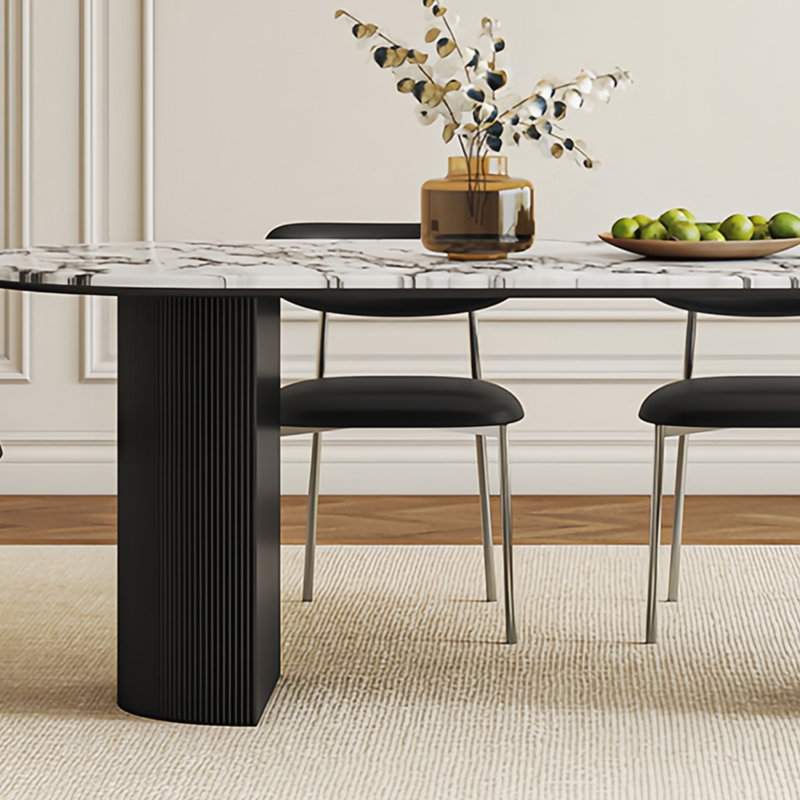 Petite table de salle à manger exquise, H 29,5 po x L 62,9 po x l 31,4 po