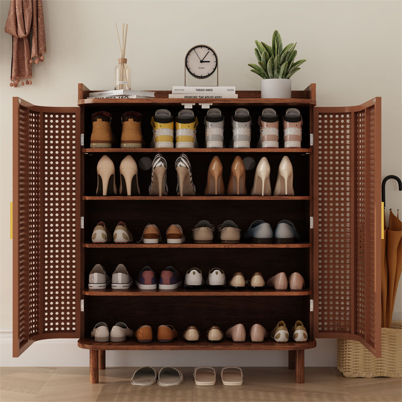 Rangement à chaussures 20 paires, Noyer