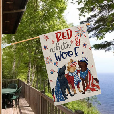 Gotelind Double Sided Polyester Independence Day Garden Flag