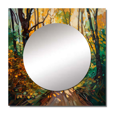 Fizah - Forest Large Square Mirror For Wall Art Decor