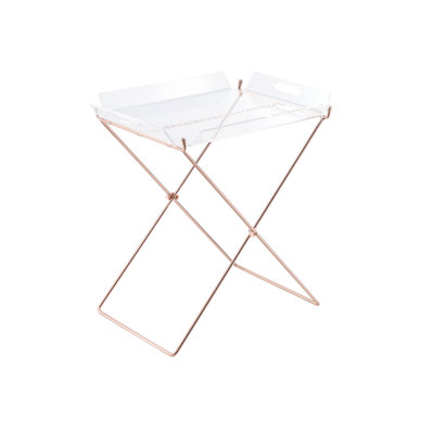 Table rectangulaire avec plateau amovible en acrylique transparent de 5 mm et en métal en forme de «X» de 8 mm, non pliable, 22 po de large, haut, 16 po de profondeur, 100 lb de poids, charge
