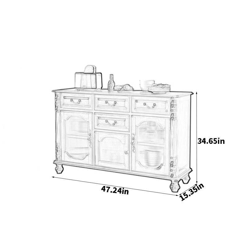 Waldrup, H 34,65 po x l 47,24 po x P 15,35 po