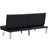 Comfortable With Wood Base, Stainless Leg, Black Leather, 42.52In Package Depth Modern Bed In Frame, 12.4In Height