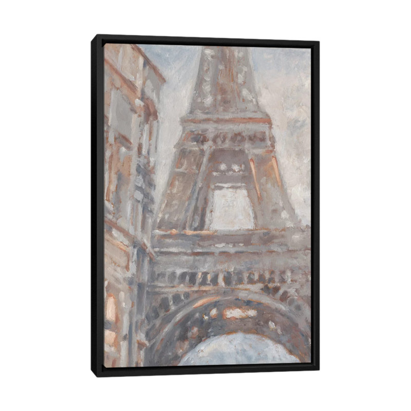 « parisian aube i », impression sur toile, H 26 po x l 18 po x P 1,5 po, Toile avec cadre noir, Pas de tapis