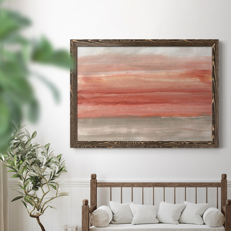 Oasis Sky - Peinture sur toile encadrée, Noyer, H 37,5 po x l 27,5 po x P 1,5 po
