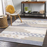 Burford Oriental Handmade Flatweave Navy/Brown/Beige Area Rug