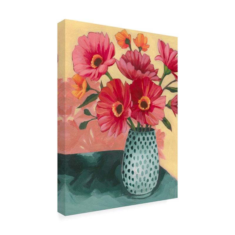 Malony Gerbera Daisy Bouquet II sur toile, H 19 po x l 14 po x P 2 po