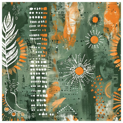 Tapis de bain Abstract Botanical Elements