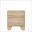 Table de chevet contemporaine en bois à 2 tiroirs pour chambre à coucher Natural Finish