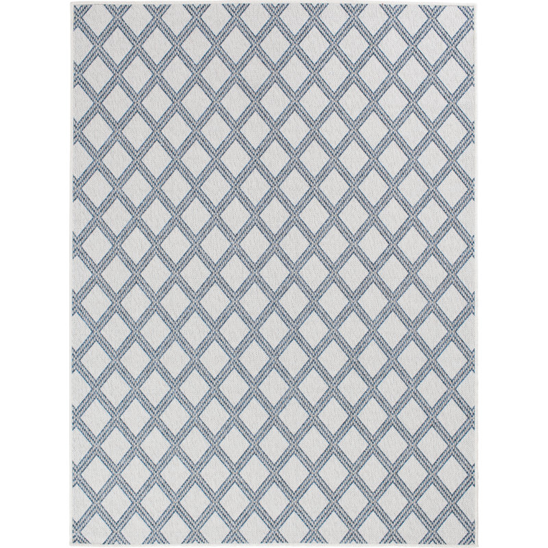 Almeda Geometric Indoor / Outdoor Rug, Rectangle 6'7"X9'6"