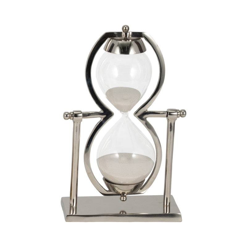 11"H Metal Sandtimer, Silver