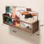 3 tablettes flottantes brunes