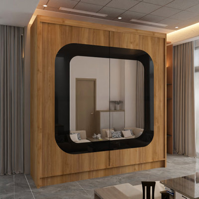 Chorley Sliding Mirror Door Wardrobe – Modern Freestanding Bedroom Storage in 2 Sizes and 5 Colour Options