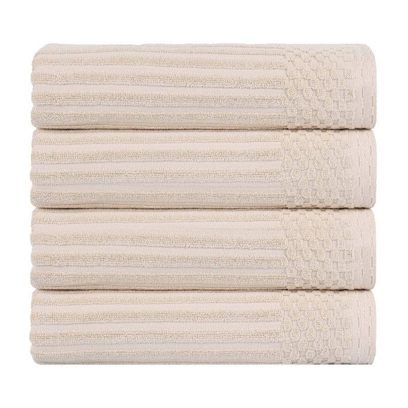 Kaeleah 100% Cotton 4 Same-Size Set Guest Room Case Pack, Ivory