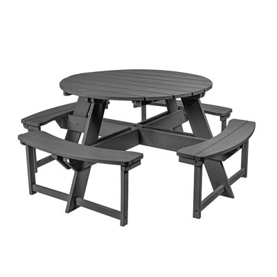  - Table de pique-nique - Gris foncé