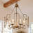6-Light Antique Cooper Drum Kitchen Island Pendant