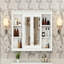 Armoire à miroir de salle de bain 47 po avec rangement, tablette réglable et tablettes ouvertes, armoire à pharmacie murale pour salle de bain, chambre à coucher, meuble-lavabo-962221146
