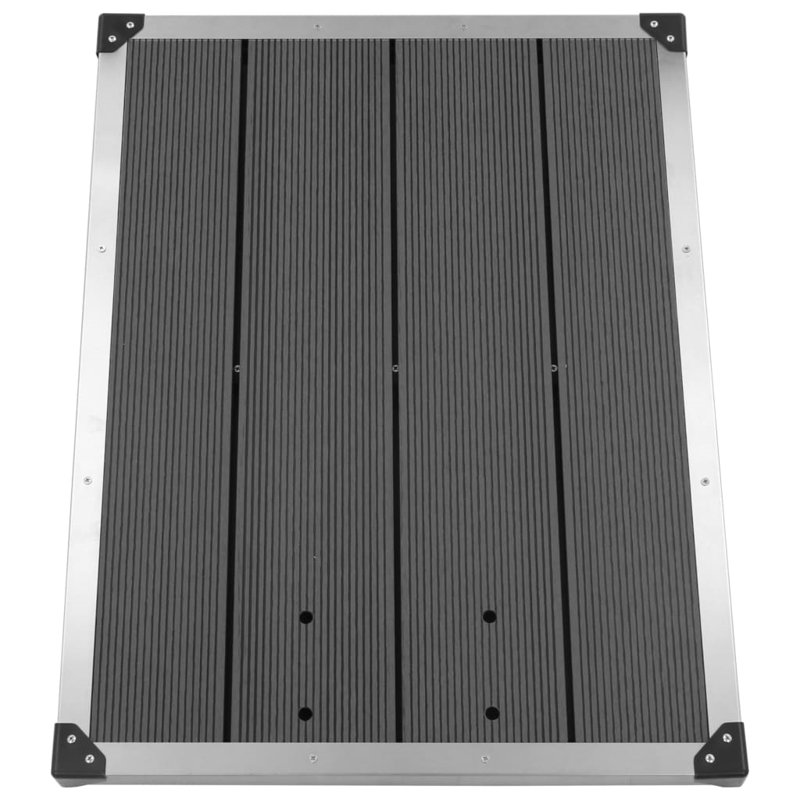 Cabriales WPC and Stainless Steel Standard Shower Tray, 5cm H x 62cm W x 80cm D, Grey