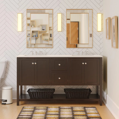 Ensemble de meuble-lavabo double 60 po Binne