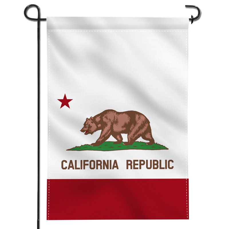 California Republic Double Sided Polyester Garden Flag