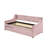Lianna Pink Velvet Daybed With Trundle, Combining Comfort, Storage, And Elegance For Modern Living Spaces.-113279891-113279889