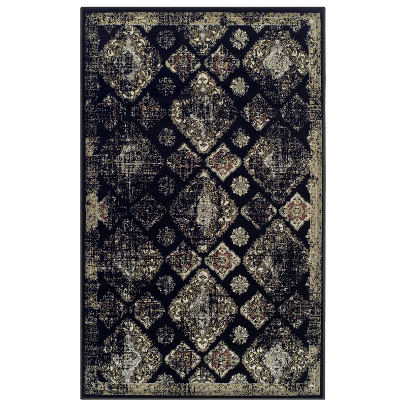 Mayfair Distressed Moroccan Diamond Medallion Area Rug, Rectangle 8' x 10'