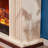 Beige Solid Wood Electric Fireplace-891376496
