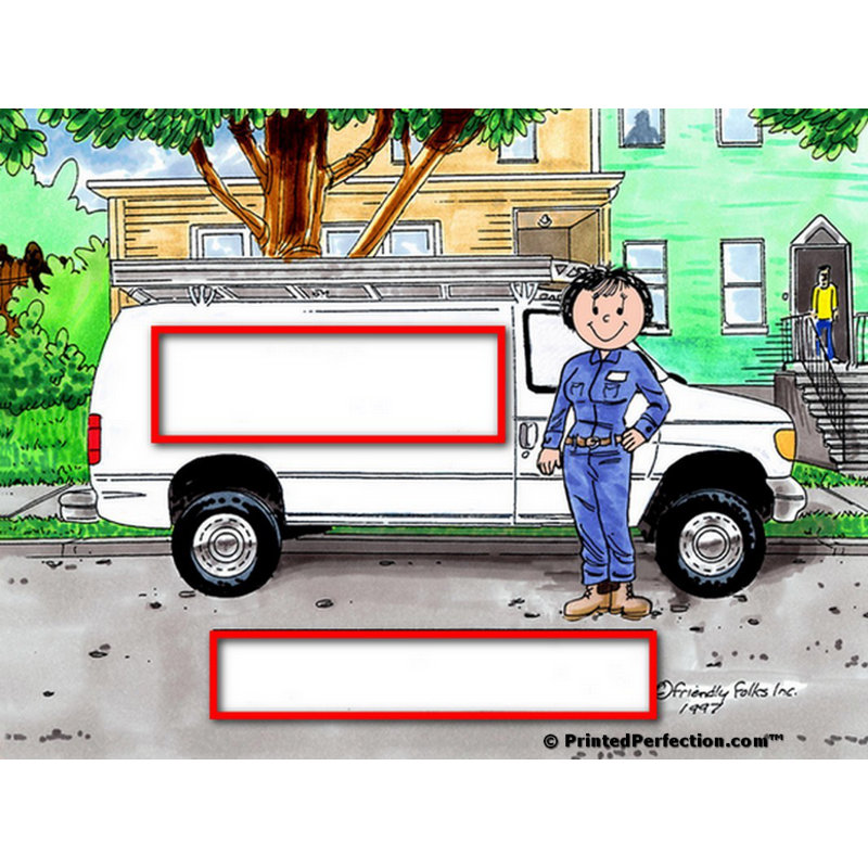 Van de service personnalisé, blanc - aimant en acrylique pour femme - excellent cadeau!, Oui