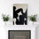 Art mural abstrait sur toile géométrique - blocs de couleur noire, reproduction d'art moderne pour le salon, la chambre à coucher ou le bureau