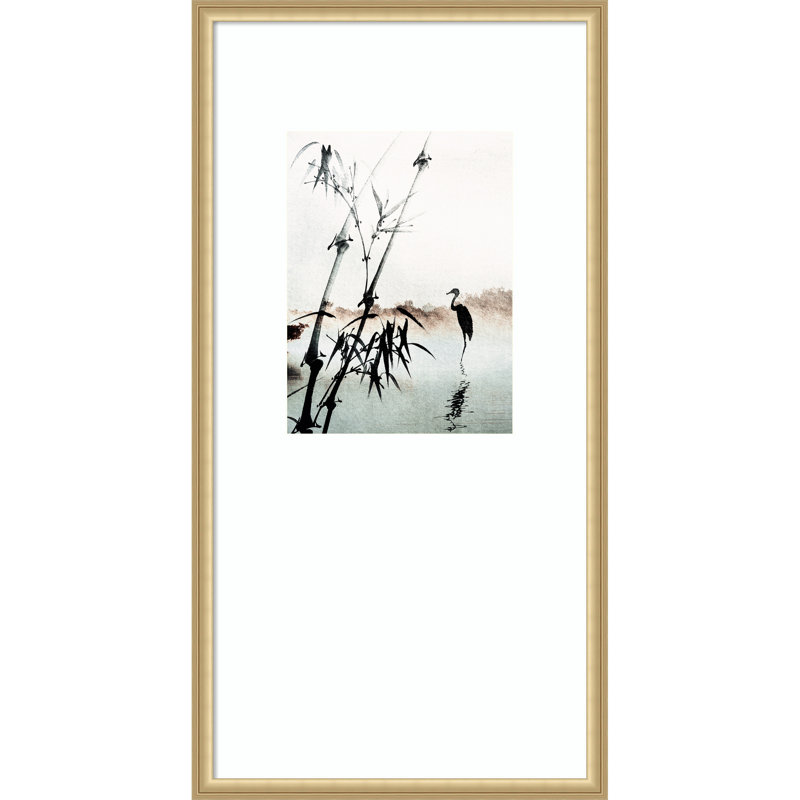 «Tranquil Reflections» par Treechild, impression sur bois encadrée, Doré