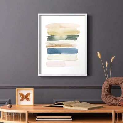 Impression encadrée «Faint Swatches II» - bois massif