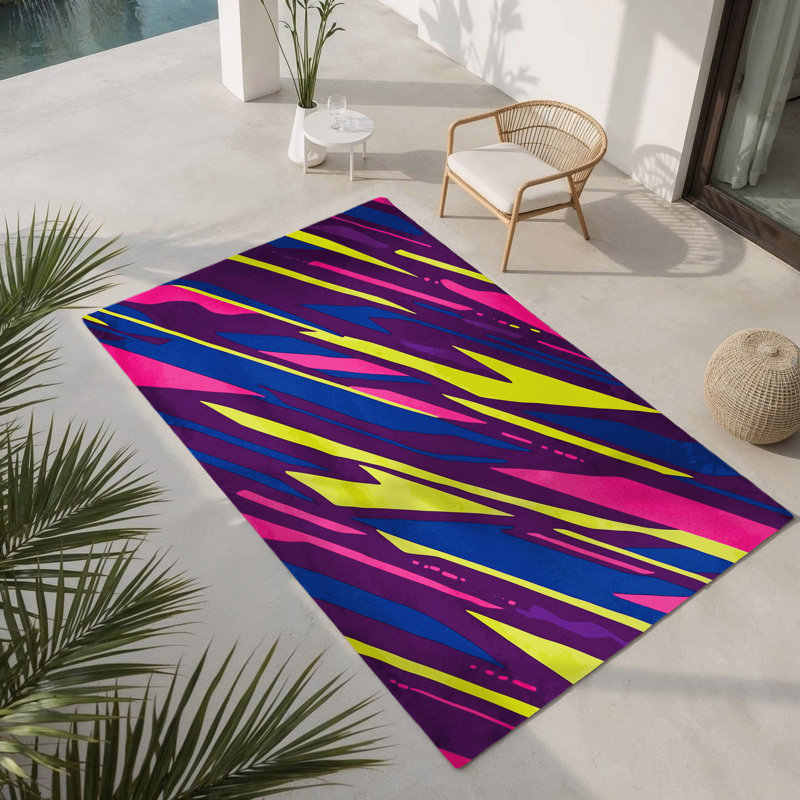 Tapis synthétique intérieur / extérieur synthétique Sunset, Rectangulaire 2 pi x 3 pi