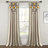 Cotton Blend Semi Sheer Curtain Single Panel-497457761-495695758