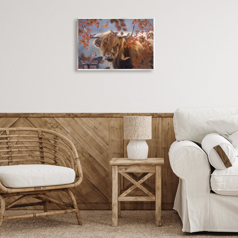 Art mural monarque sur papillons et bovins par Reinders, H 13 po x l 19 po