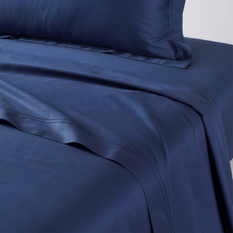 Triomphe Flat Sheet, Queen Flat Sheet, Celeste