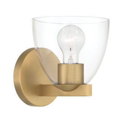 Applique murale pour salle de bain 1 lumière Noellea 7,5 po de haut
