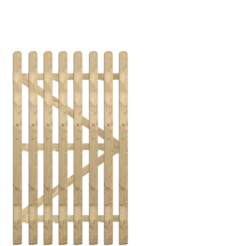 Deziree Pressure Treated (Tanalised) Wood Gate, 150cm H x 90cm W x 5.2cm D