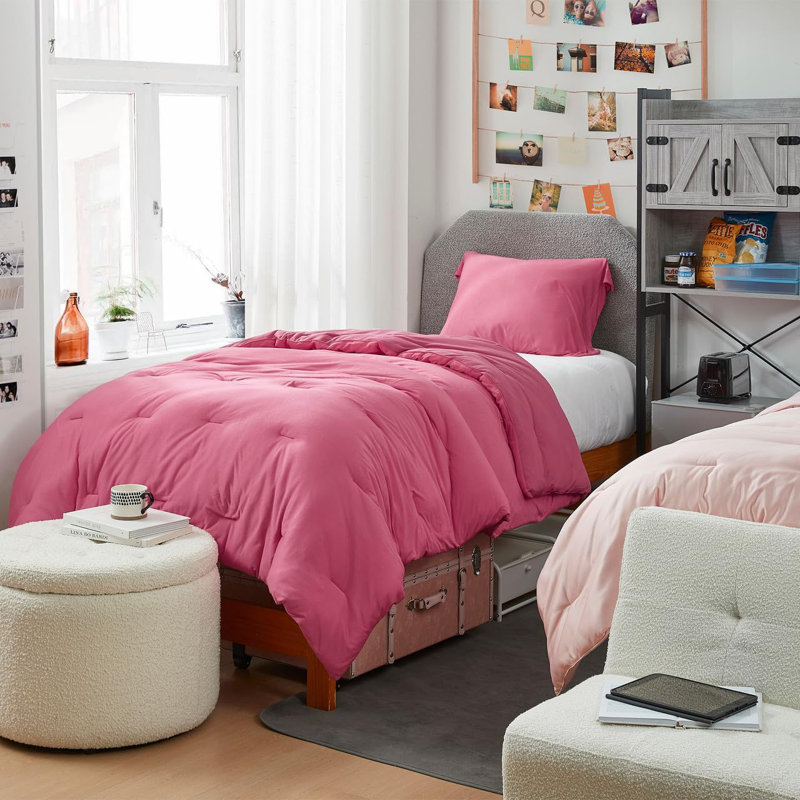 Coma Inducer Cover Me Cold Cooling Oversized Comforter Set, Pink, King Comforter + 2 King Shams