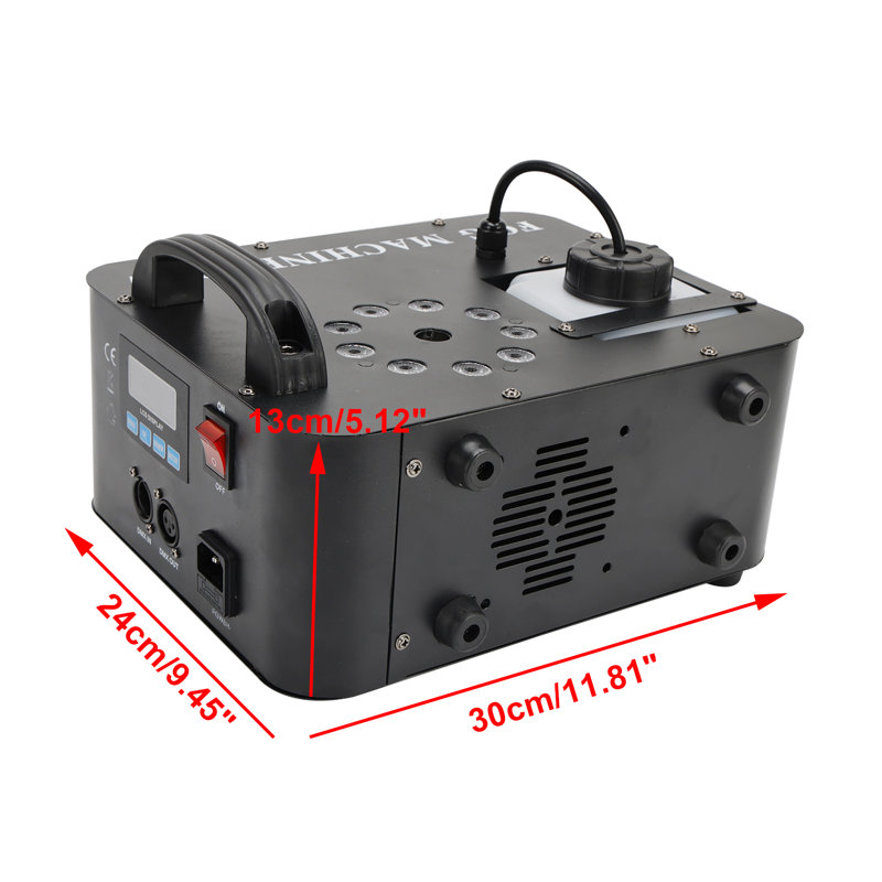 Jaquasha Vertical Fog Machine with 9 LED Lights for Halloween Party Stage