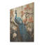 Bleu paon royal royal japonais - impression de paon sur bois-47925495