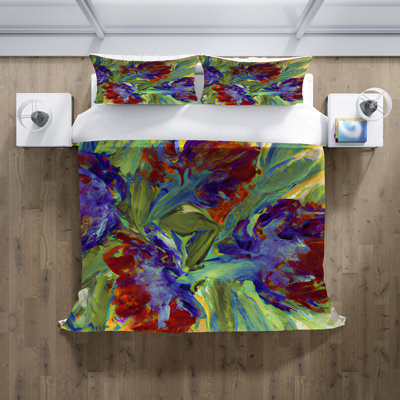 Polyester Floral Duvet Cover