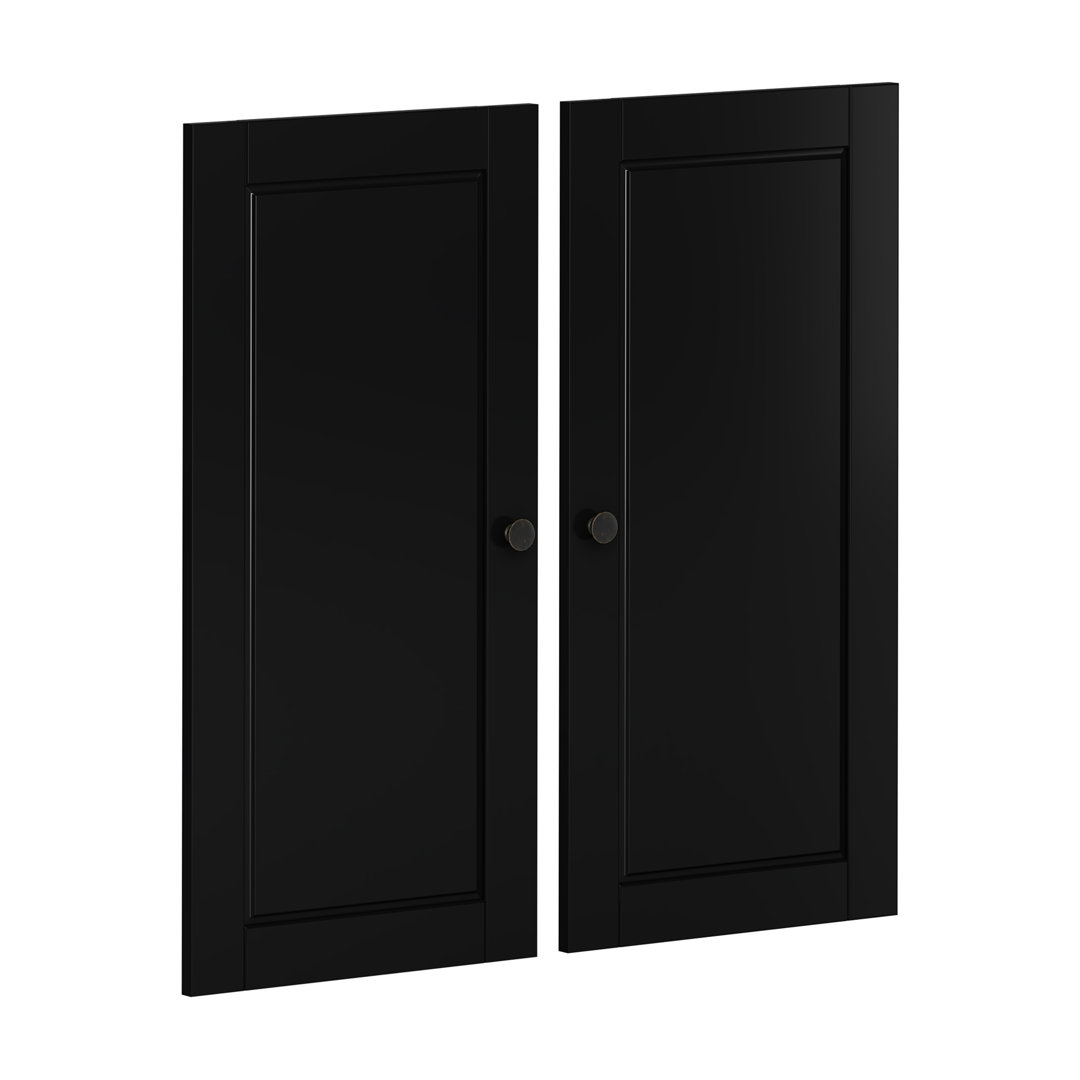 Bryannah 100% Solid Wood Modular Kitchen Pantry Raised Panel Double Door Kit Hokku Designs 
