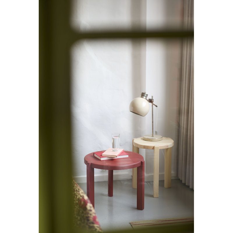 Ragnesminde Solid Wood End Table, Carmine Red