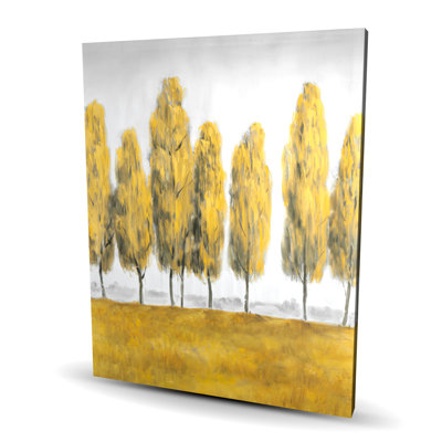 Abstract Yellow Trees - Contemporary Canvas Home Decor