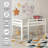 Twin Wood Loft Bed Low Loft Beds With Ladder,Twin,White(OLD SKU :WF286816AAK)