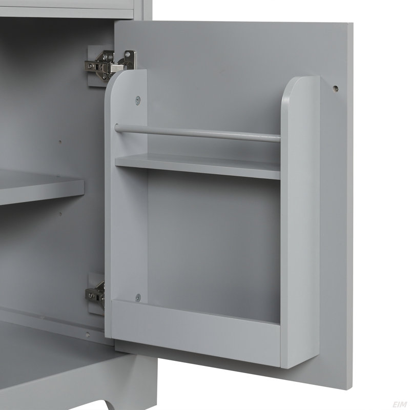 Meuble-lavabo de salle de bain avec lavabo, armoire de salle de bain avec porte à fermeture douce, support de rangement et tablette réglable (armoire)