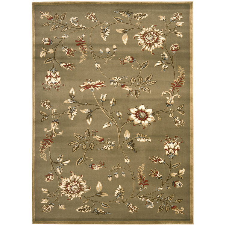 Tapis à motif floral Carolane